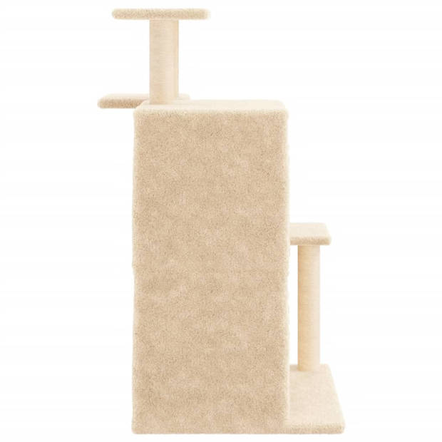 vidaXL Kattenmeubel met sisal krabpalen 97 cm crèmekleurig