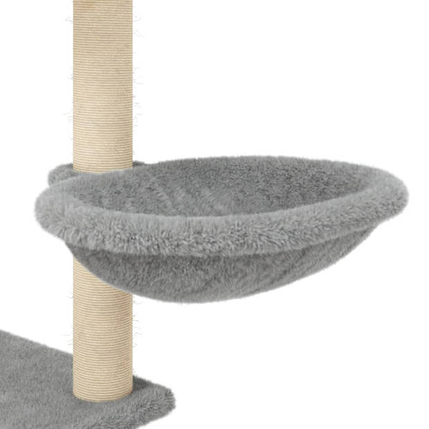 vidaXL Kattenmeubel met sisal krabpalen 153 cm lichtgrijs