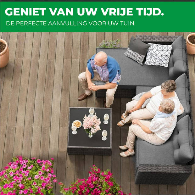 MaxxGarden Loungeset – Rattan Hoekset 4 persoon