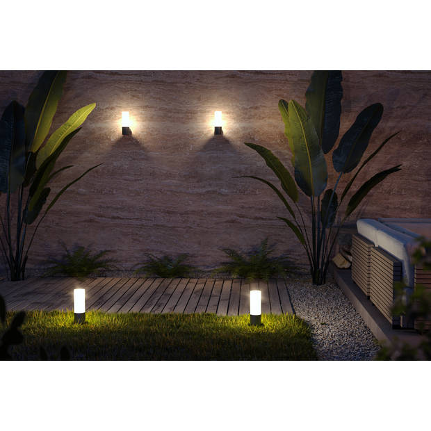 Maytoni Outdoor - Wandlamp Willis - Grijs - Ø8