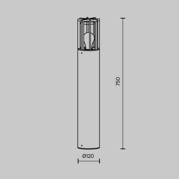 Maytoni Outdoor - Landschapsverlichting Barrel - Grafiet - Ø12