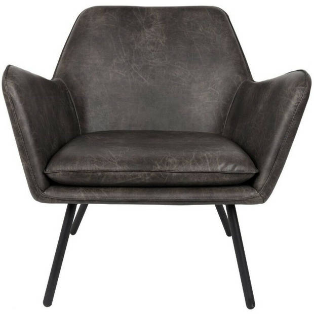 Berg fauteuil PU-leer donkergrijs