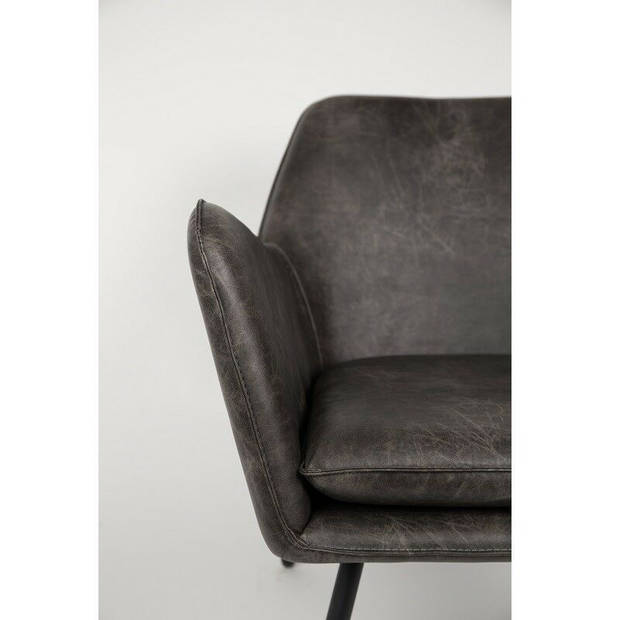 Berg fauteuil PU-leer donkergrijs