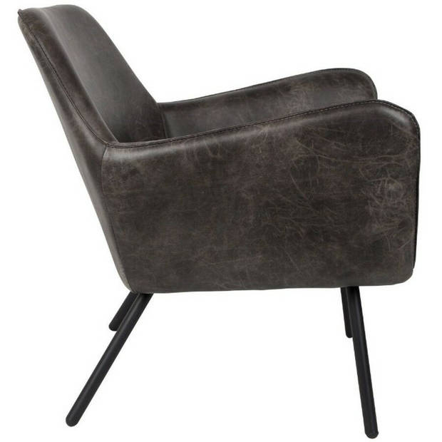 Berg fauteuil PU-leer donkergrijs