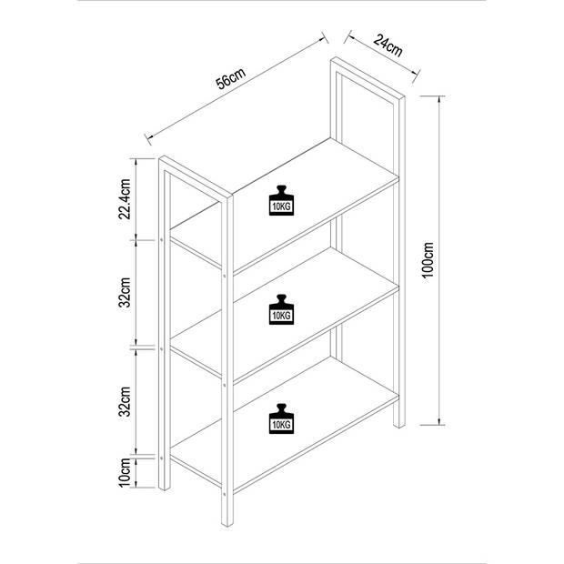 Flakos3 kantoor wandkast wit.