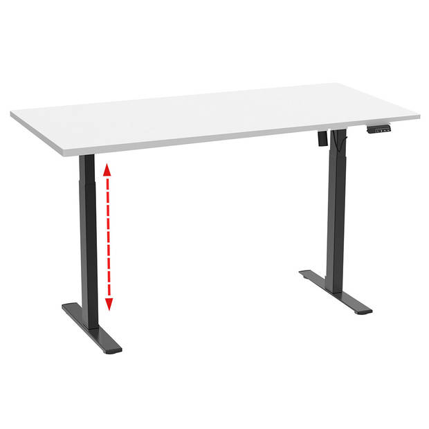 LonaE bureau elektrische hef- en daalfunctie 110x80x71-120cm wit, zwart.