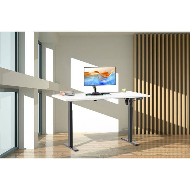 LonaE bureau elektrische hef- en daalfunctie 110x80x71-120cm wit, zwart.