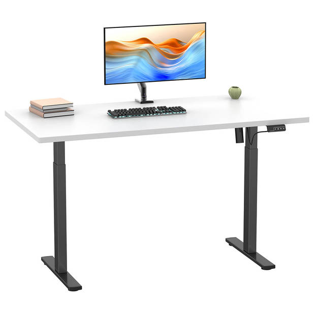 LonaE bureau elektrische hef- en daalfunctie 110x50x71-120cm wit, zwart.