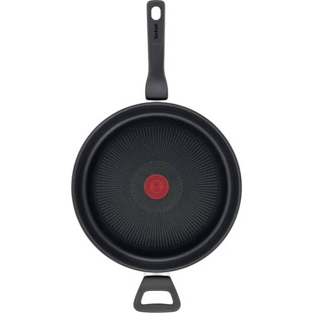 Tefal Hard Titanium Pro Hapjespan met Deksel - Ø28cm - Inductie - Aluminium - Zwart