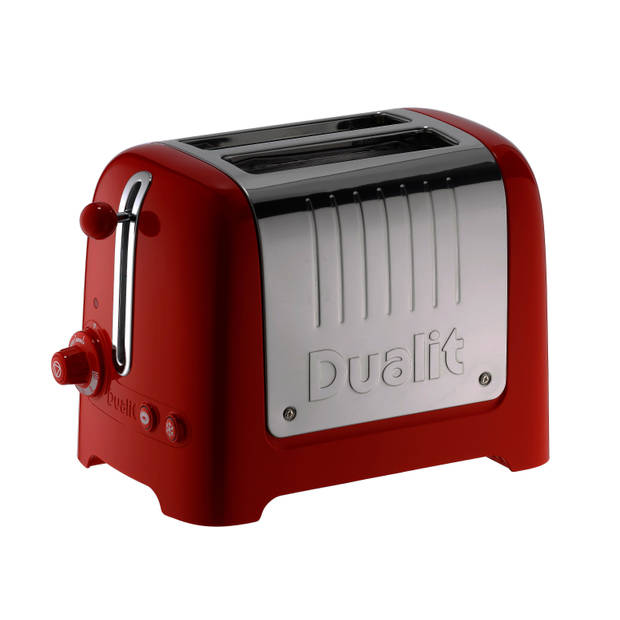 Dualit Broodrooster Lite - extra brede sleuven - gloss red - D26221