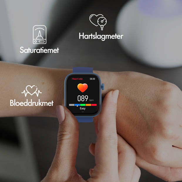 Denver Smartwatch - Android iOS - Volledige Belfunctie - Amoled Display - Sporthorloge - Hartslagmeter - SWC185BU