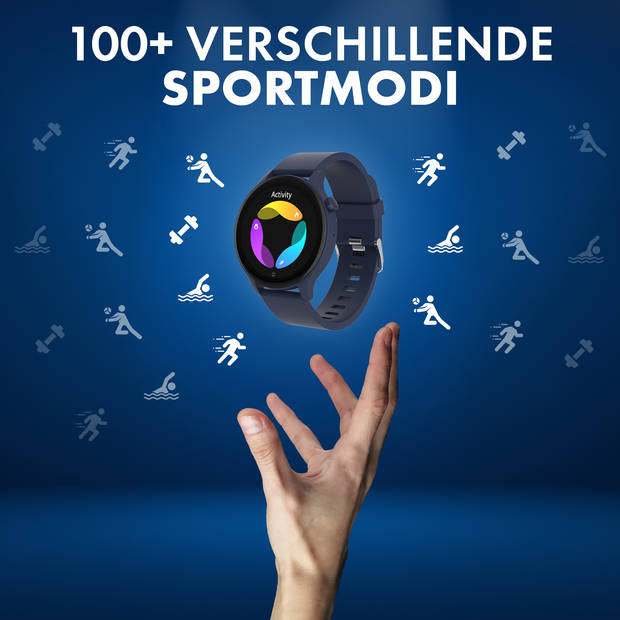 Denver Smartwatch - Android iOS - Volledige Belfunctie - Sporthorloge - Hartslagmeter - Slaapmonitor - SWC338BU