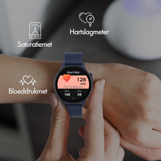 Denver Smartwatch - Android iOS - Volledige Belfunctie - Sporthorloge - Hartslagmeter - Slaapmonitor - SWC338BU