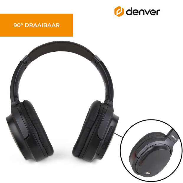 Denver Bluetooth Koptelefoon - Active Noise Canceling - Draadloos - Handsfree Bellen - BTN210