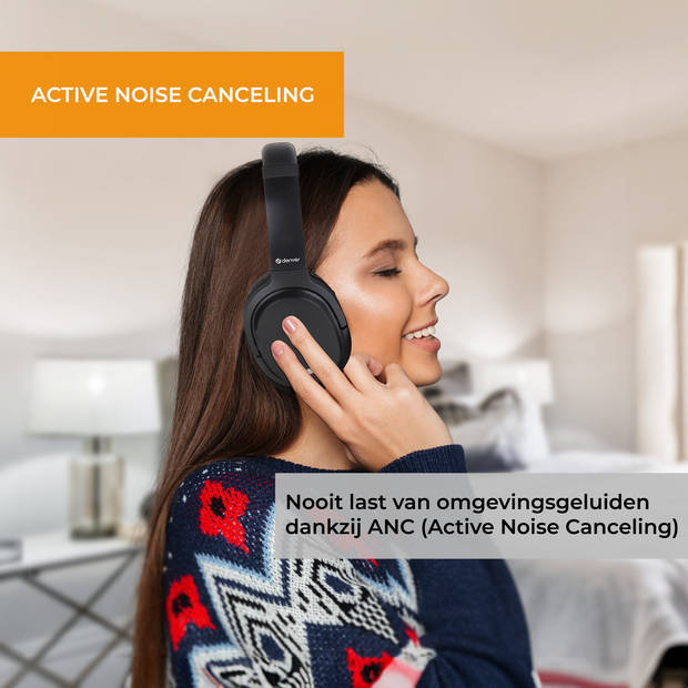 Denver Bluetooth Koptelefoon - Active Noise Canceling - Draadloos - Handsfree Bellen - BTN210