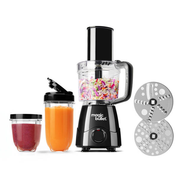 magic bullet Kitchen Express – 2-in-1 – Blender met Foodprocessor – Zwart – incl. Bekers To Go