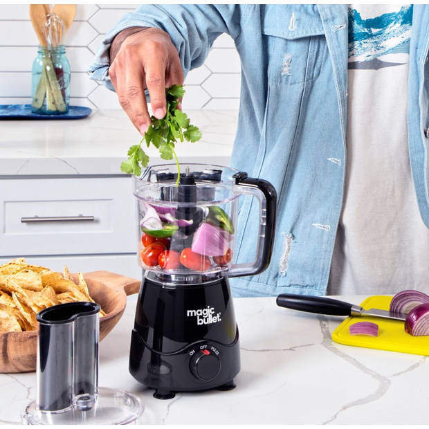 magic bullet Kitchen Express – 2-in-1 – Blender met Foodprocessor – Zwart – incl. Bekers To Go