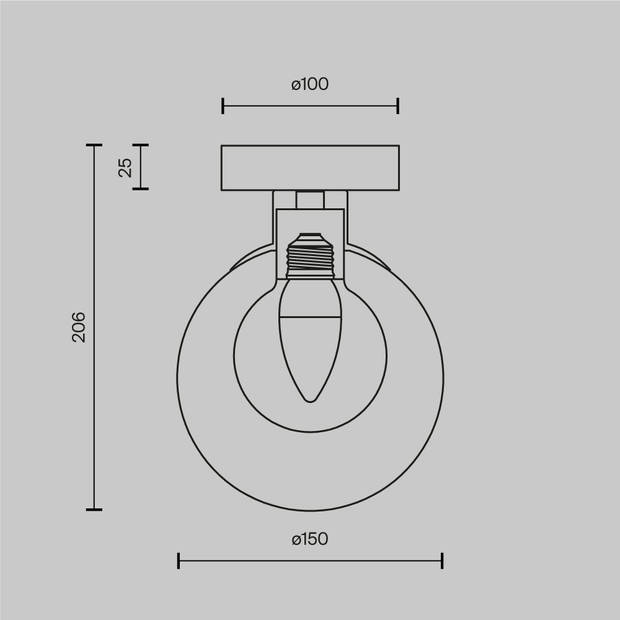 Maytoni - Wandlamp Basic form - Goud - Ø15