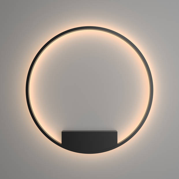 Maytoni - Wandlamp Rim - Zwart - Ø80