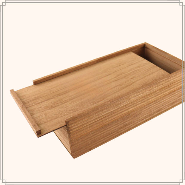 OTIX Tissue box Houder - Bruin- Rib Hout - 25x14x8cm