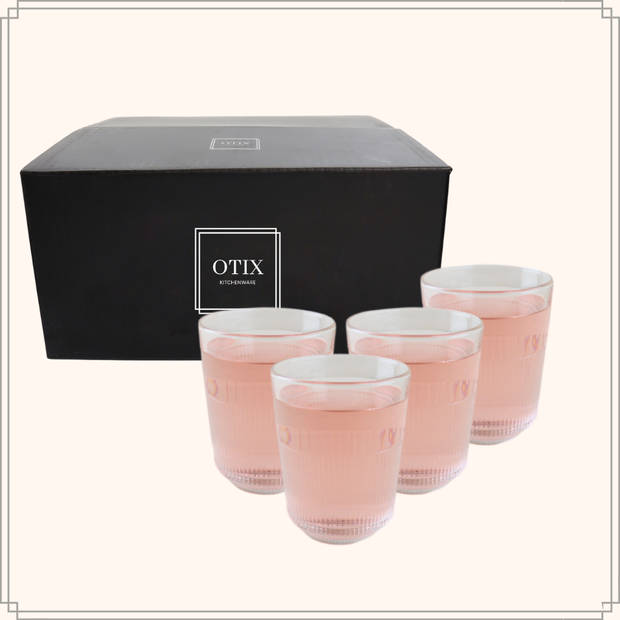 OTIX Waterglazen - Drinkglazen - Limonade - 320ml - Set van 4