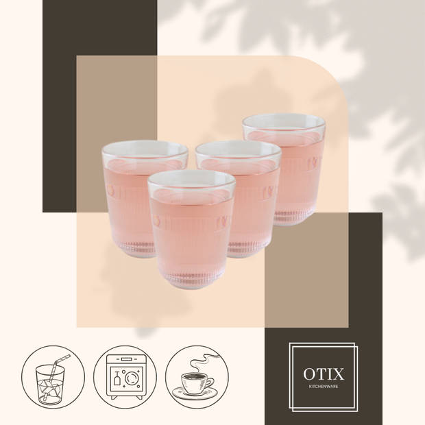 OTIX Waterglazen - Drinkglazen - Limonade - 320ml - Set van 4