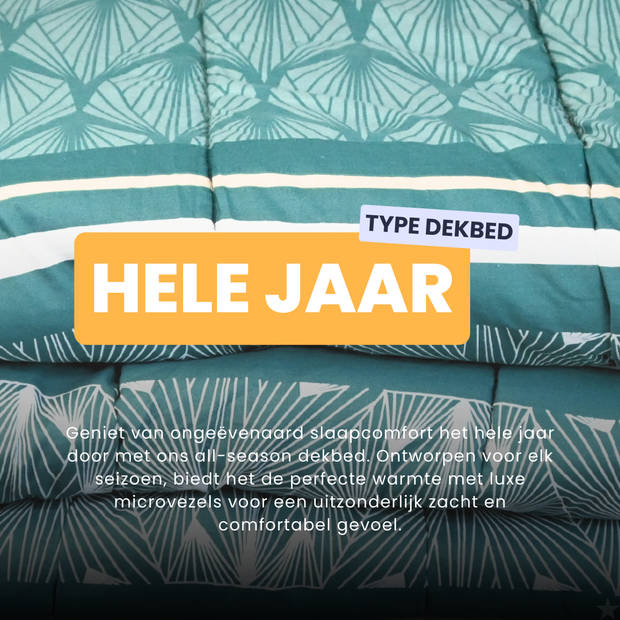 HappyBed Kerio 240x220 - Wasbaar dekbed zonder overtrek - Bedrukt dekbed zonder hoes