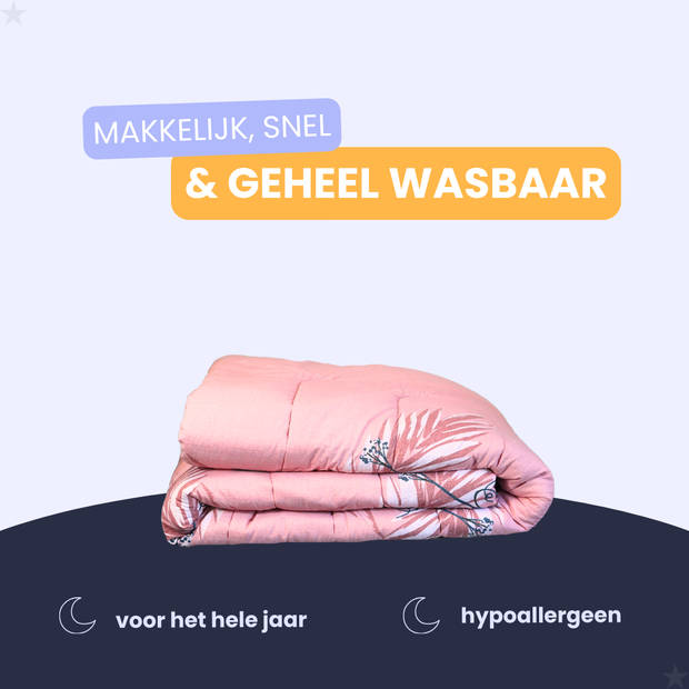 HappyBed Flora 200x220 - Wasbaar dekbed zonder overtrek - Bedrukt dekbed zonder hoes