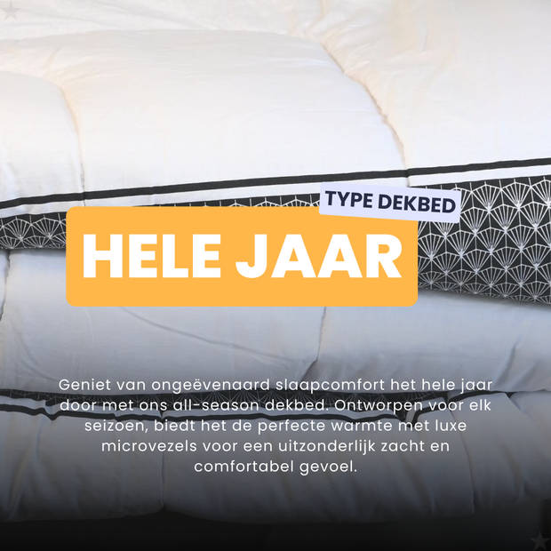 HappyBed Casta 140x220 - Wasbaar dekbed zonder overtrek - Bedrukt dekbed zonder hoes