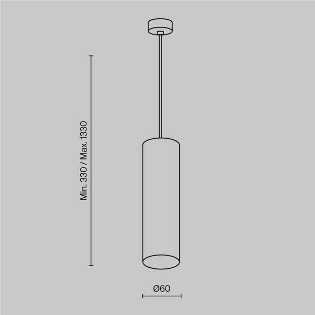 Maytoni Technical - Hanglamp Focus - Mat goud - Ø6