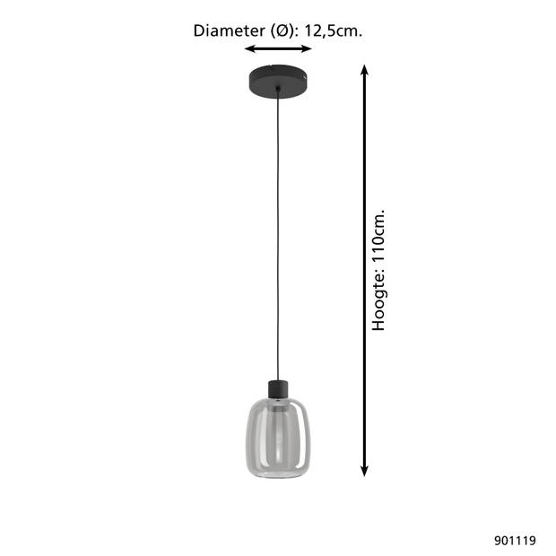 EGLO connect.z Molochio-Z Hanglamp - LED - Staal;Glas - Zwart