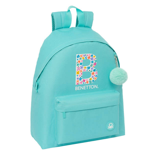 Schoolrugzak Benetton Letter Groen 33 x 42 x 15 cm