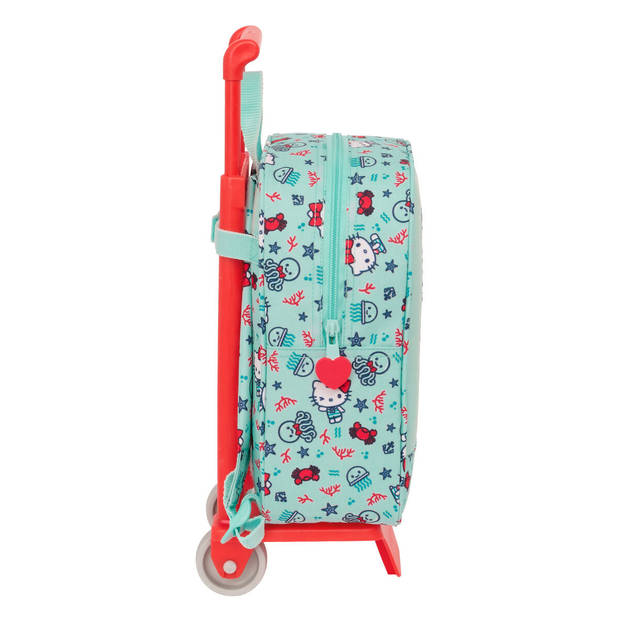 Schoolrugzak met Wielen Hello Kitty Sea lovers Turkoois 22 x 27 x 10 cm