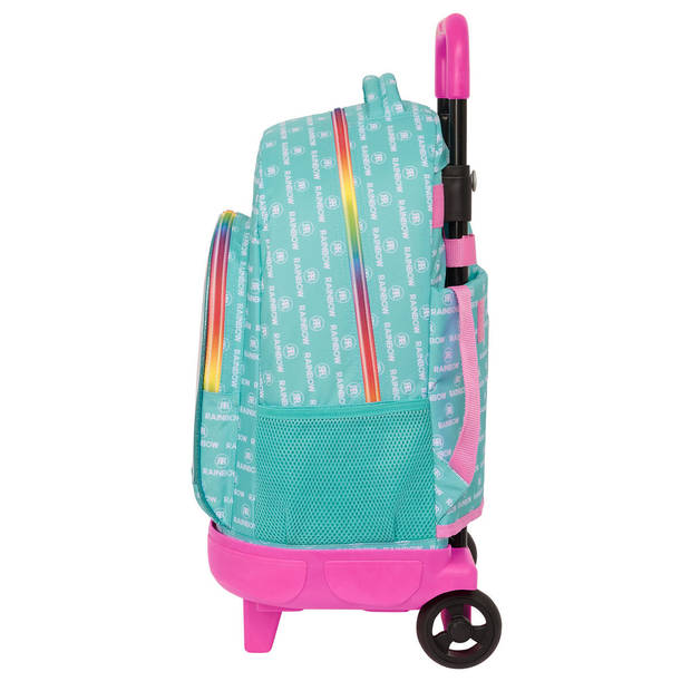 Schoolrugzak met Wielen Rainbow High Paradise Turkoois 33 X 45 X 22 cm