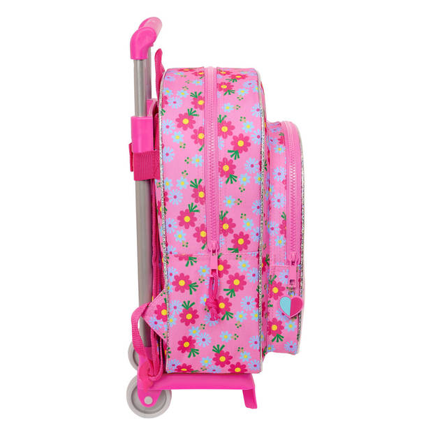 Schoolrugzak met Wielen Trolls Roze 26 x 34 x 11 cm