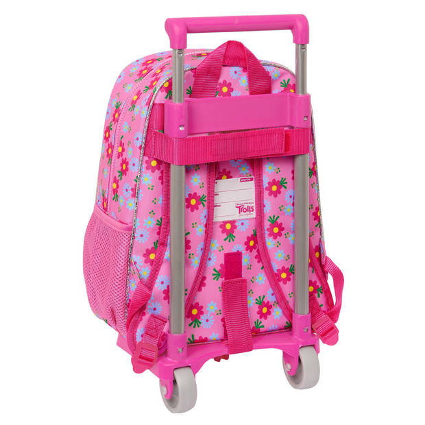 Schoolrugzak met Wielen Trolls Roze 26 x 34 x 11 cm