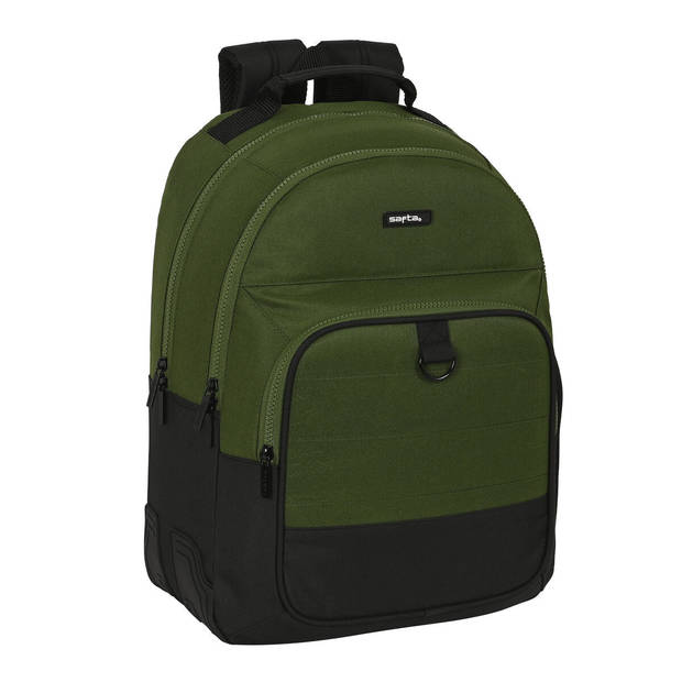 Schoolrugzak Safta Dark forest Zwart Groen 32 x 42 x 15 cm