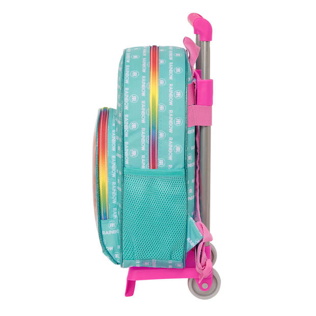 Schoolrugzak met Wielen Rainbow High Paradise Turkoois 28 x 34 x 10 cm