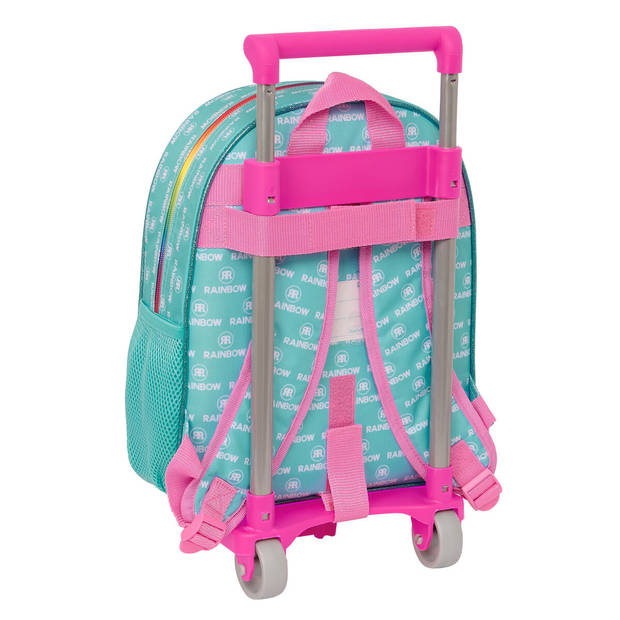 Schoolrugzak met Wielen Rainbow High Paradise Turkoois 28 x 34 x 10 cm