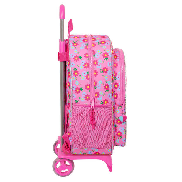 Schoolrugzak met Wielen Trolls Roze 33 x 42 x 14 cm