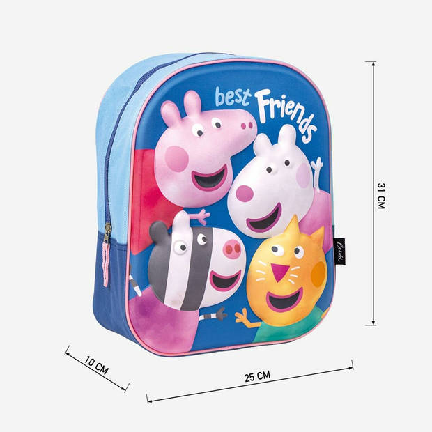 3D-Kinderrugzak Peppa Pig Blauw 25 x 33 x 10 cm