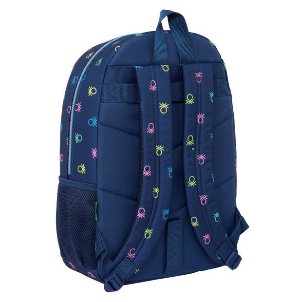 Schoolrugzak Benetton Cool Marineblauw 30 x 46 x 14 cm