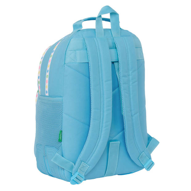 Schoolrugzak Benetton Spring Celeste 32 x 42 x 15 cm