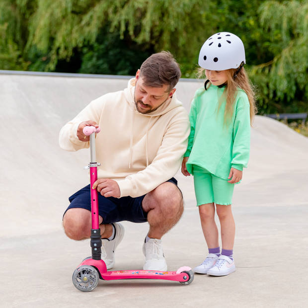 BOLDCUBE Kinderstep met 3 wielen - Zeemeermin Roze - voor meisjes van 2 - 8 jaar