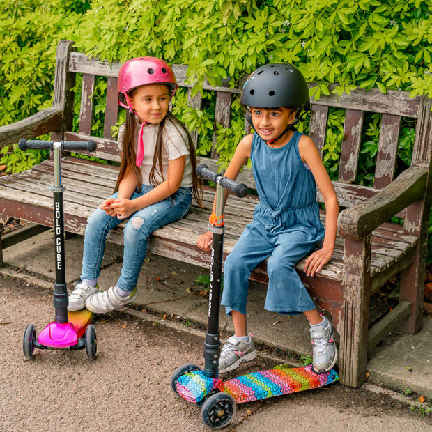 BOLDCUBE Kinderstep met 3 wielen - Crystal Rubix - voor jongens & meisjes van 5 - 10 jaar