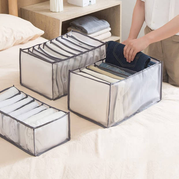 Kleding broeken organizer set van 2 - lade organizer opbergbox - ruimtebesparende kledinghangers