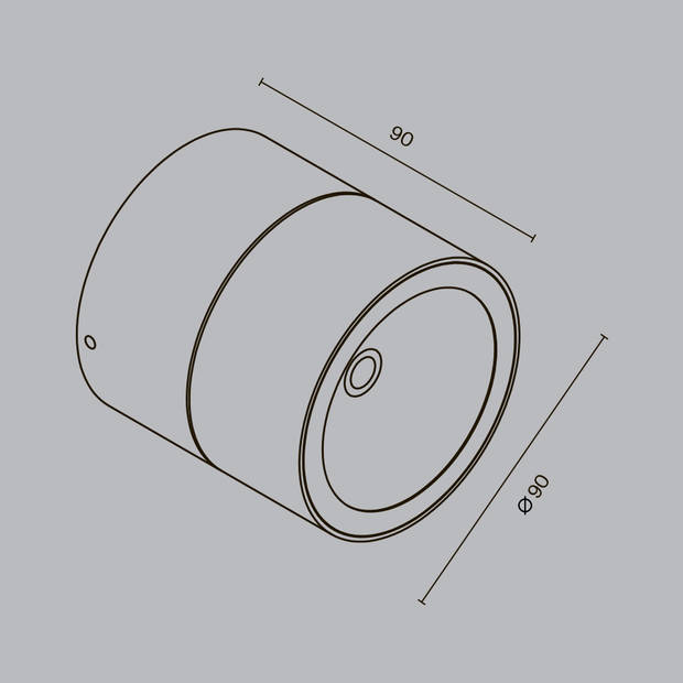 Maytoni Outdoor - Plafondlamp Spin - Grafiet - Ø9