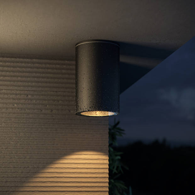 Maytoni Outdoor - Plafondlamp Roll - Zwart - Ø6,5