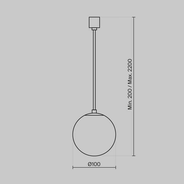 Maytoni Technical - Hanglamp Luna - Zwart en wit - Ø10