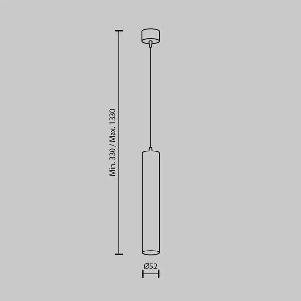 Maytoni Technical - Hanglamp Focus LED - Zwart - Ø5,2